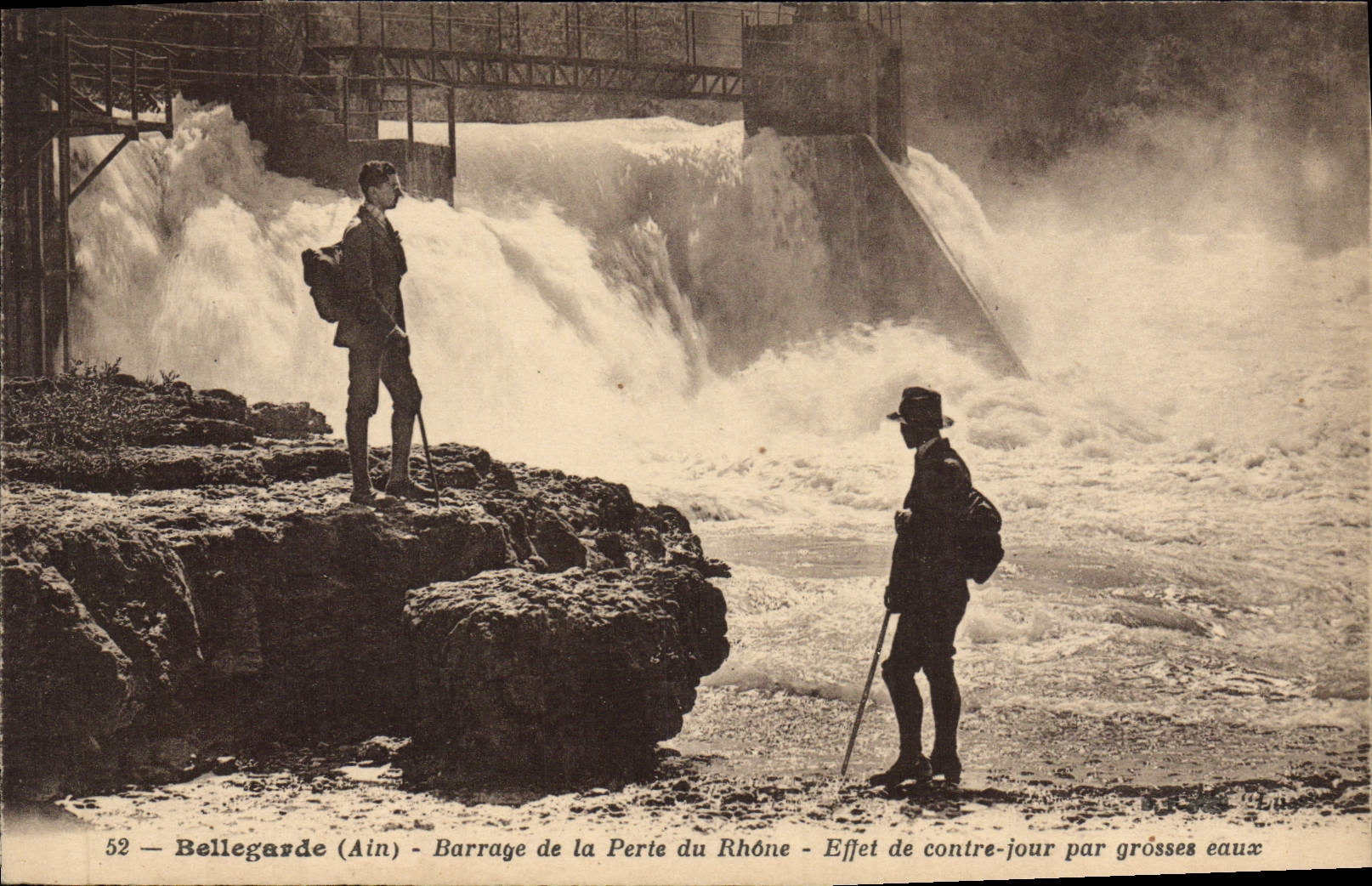 Barrage de la Perte du Rhône — Bellegarde (Ain) — Effet de contre-jour par grosses eaux — n°52