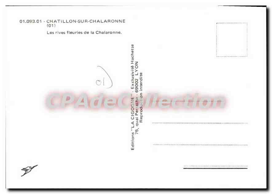 CPA Chatillon sur Chalaronne les rives fleuries de la Chalaronne  — Rückseite