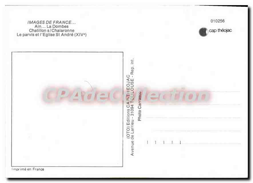 CPA Ain La Dombes Chatillon S Chalaronne le Parvis et l'eglise St Andre XIV  — Rückseite