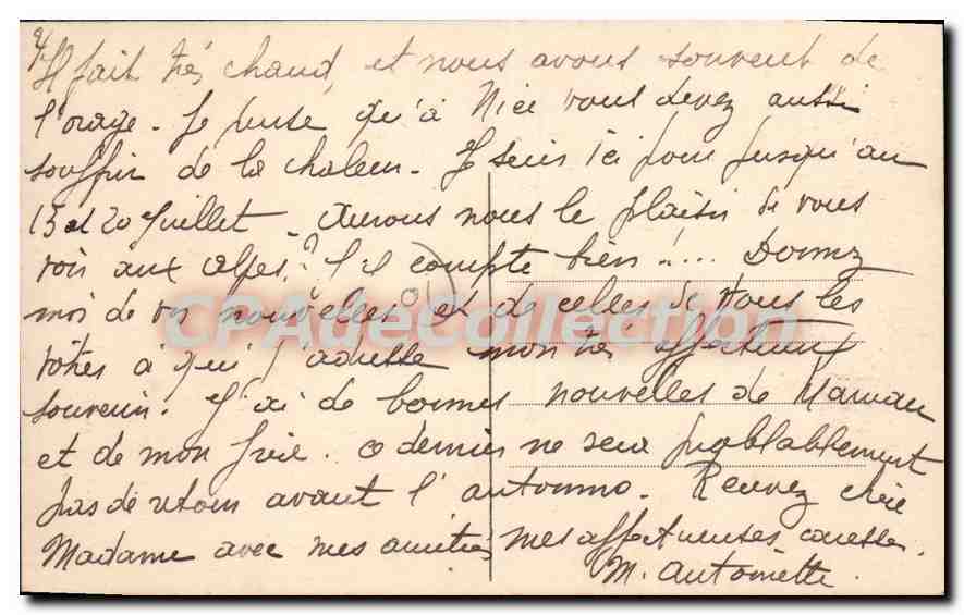 Divonne-les-Bains — Allée de l'Espérance — Établissement hydrothérapique — L. Michaux, Édit. Bellegarde — Verso