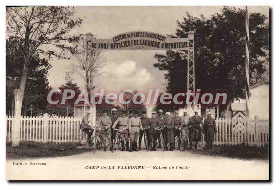 Camp de La Valbonne — Entrée de l'école — Édition Bertrand