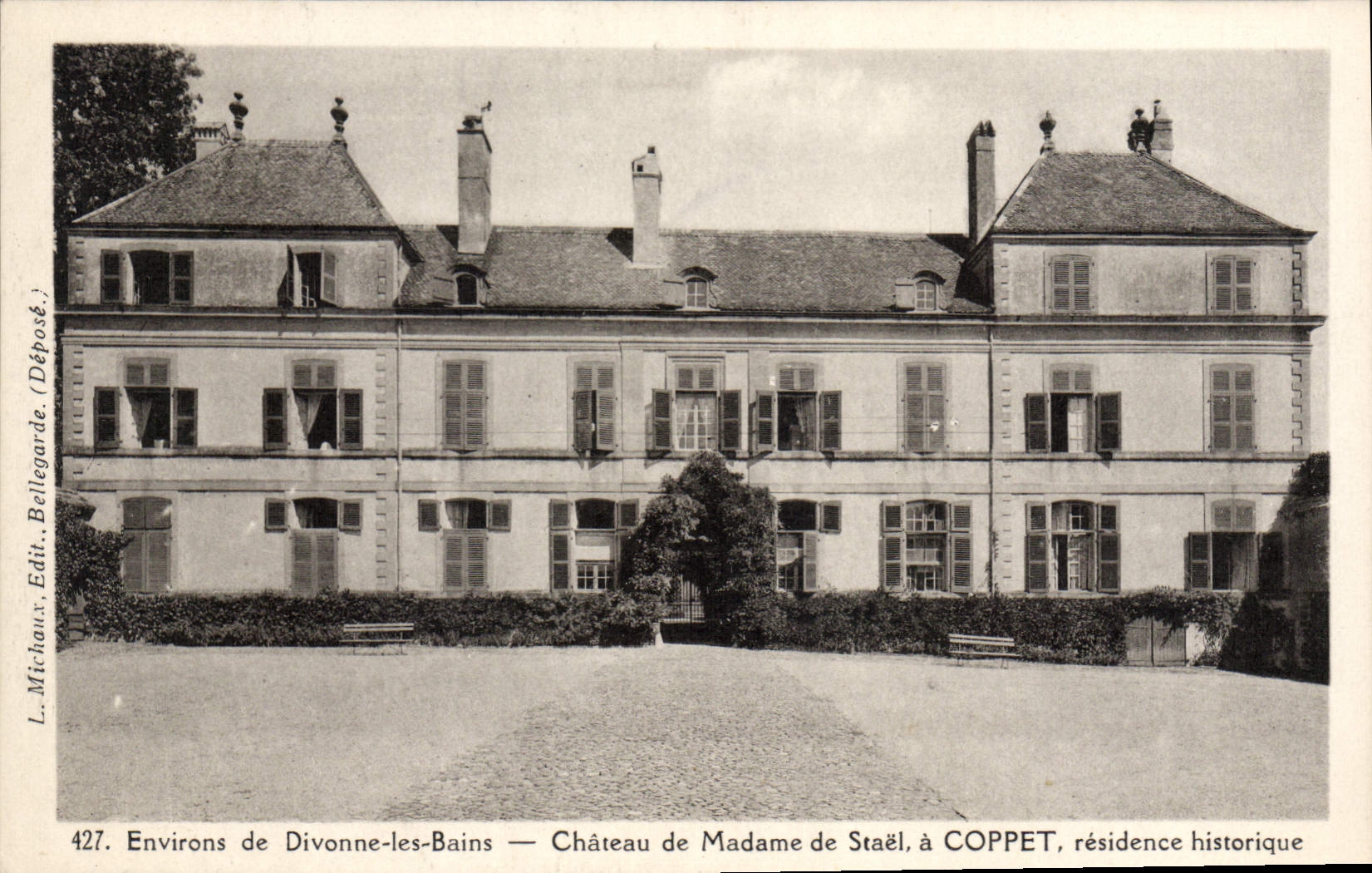 Château de Madame de Staël à Coppet — résidence historique — L. Michaux, Édit. Bellegarde (Déposé.)