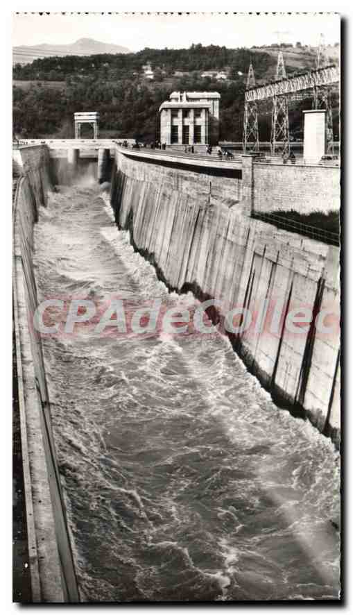 CPA Barrage de Genissiat Ain Camal evacuateur de crues et Batiment d'Administration 