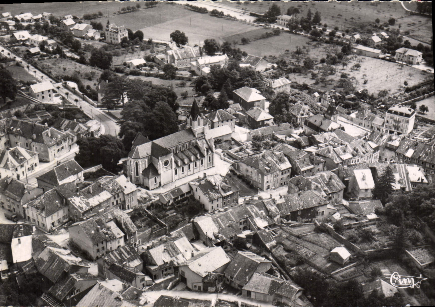La Faucille (Ain) — Vue panoramique aérienne — Édition Imp. Cambier, Mâcon