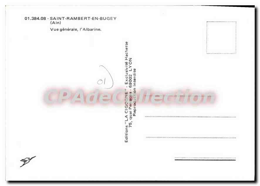 CPA Saint Rambert en bugey Ain vue generale l'Albarine  — Rückseite
