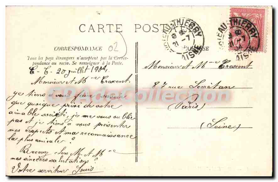 Château-Thierry — Naissance de Jean de la Fontaine — Ehrhard, Phot. — Château-Thierry — Reverso