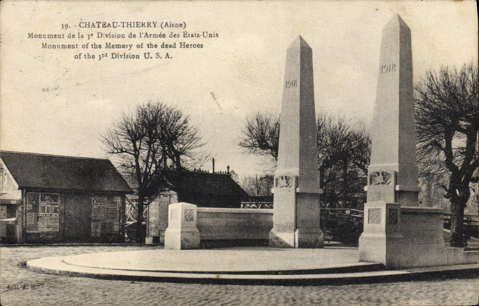 CPA Chateau Thierry Aisne Monument de la 3e Division de l'Armee des Etats unis 