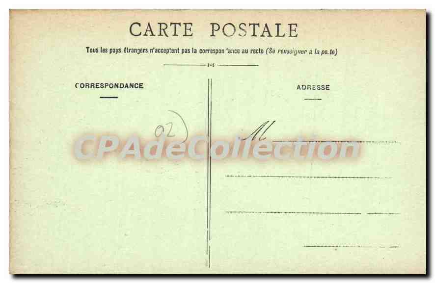 Saint-Quentin - Place et Église St-Éloi en cours de réparations — A. Deflandre, édit. - Hautmont — Verso