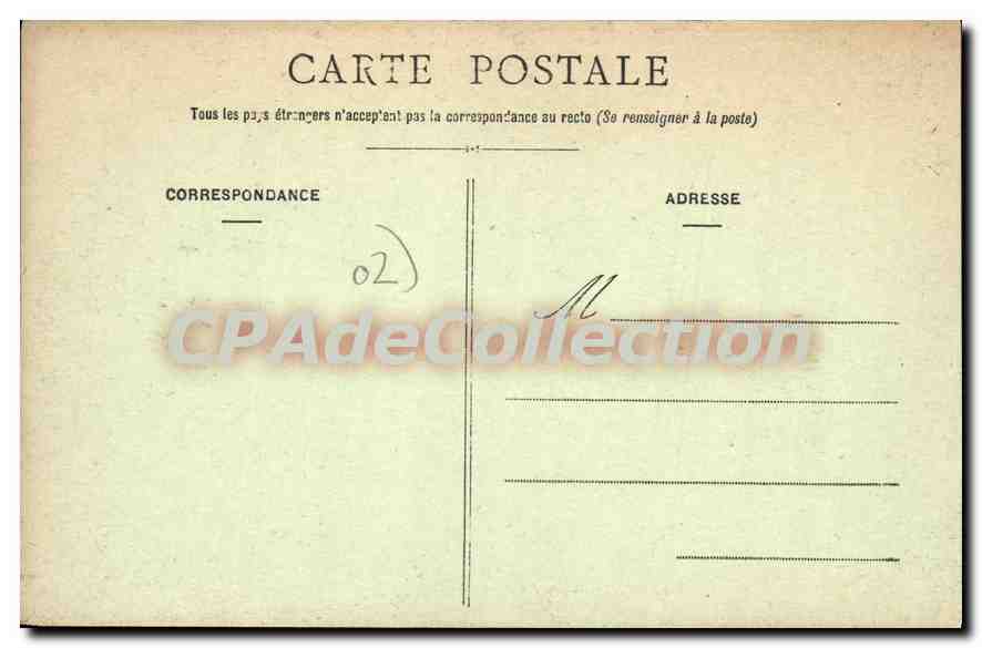 CPA Saint Quentin rue Isle Cote de la Gare  — Rückseite
