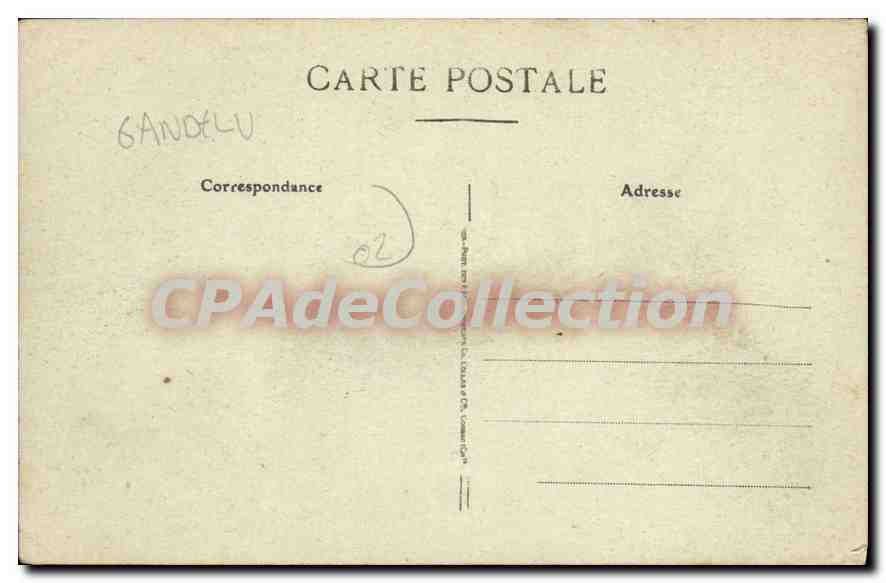 Gandelu — Le Vieux Château d'après une ancienne estampe — Edit. Baillleur — Verso