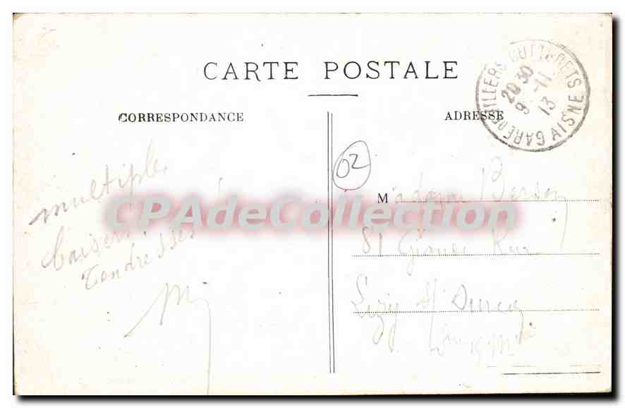 Villers-Cotterêts — Le Château François 1er, Côté Ouest — Éditeur : Bellot, Paris — Reverso