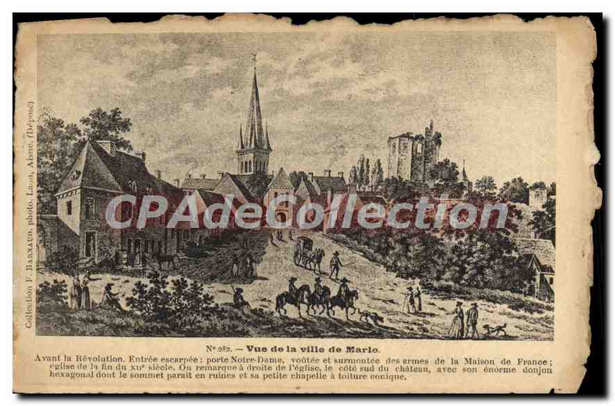 Ansicht der Stadt Marle — Vor der Revolution — F. BAXSAUM, Foto, Laon, Nr. 282