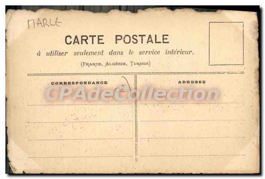 Ansicht der Stadt Marle — Vor der Revolution — F. BAXSAUM, Foto, Laon, Nr. 282 — Rückseite