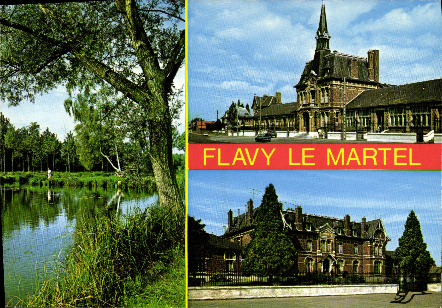 Flavy-le-Martel — vue de la gare et d'un bâtiment — éditeur SODALFA - Recto