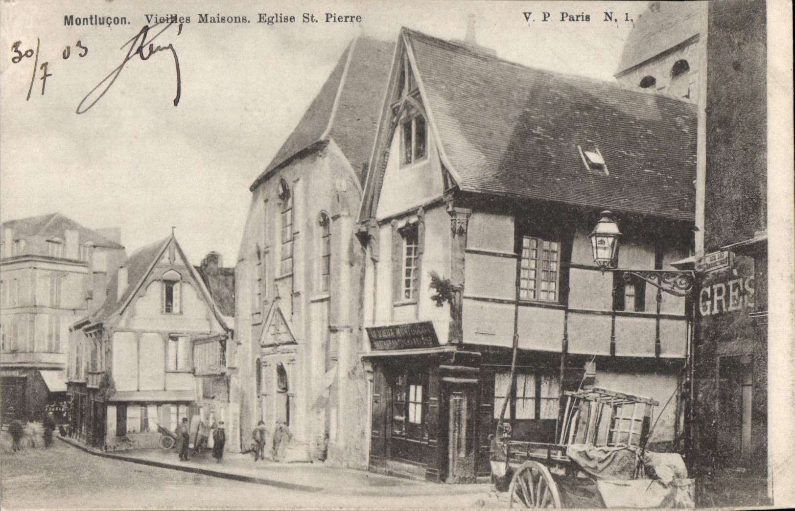 Montluçon. Vieilles Maisons. Eglise St. Pierre — V.P. Paris N.1