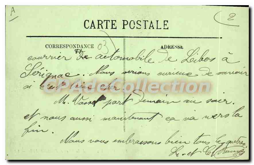 Vichy — Les Ânes de la Place de l'Hôtel-de-Ville — LL n°294 — Verso