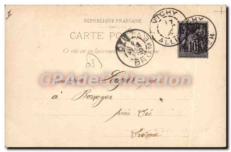 CPA Vichy la Vieille Tour  — Rückseite