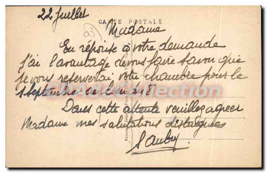 CPA Vichy Neausejour et Paradis Face Nouvel Etablissement Thermal  — Rückseite