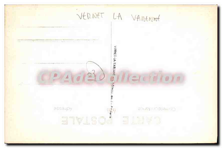 Château de Vernet-la-Varenne — vue générale — CPAdeCollection — Verso