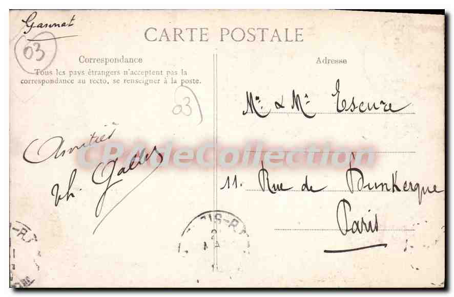 CPA Chantelle Chateau des ducs de Bourbon  — Verso