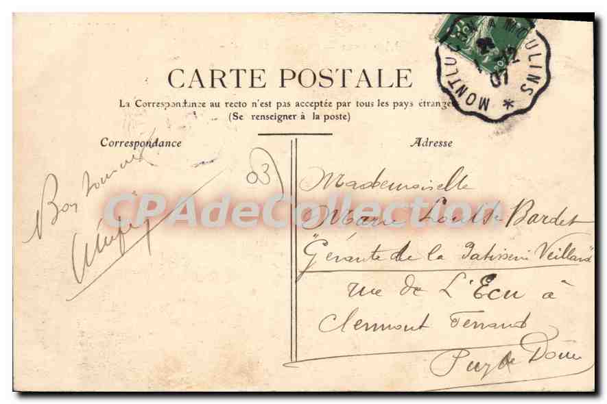 Meillers — Château de Pavier — Phot. N. Marnas, Moulin — Reverso