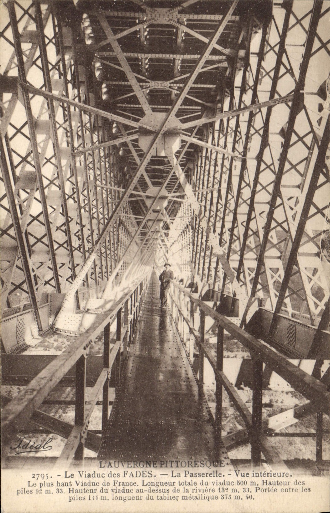 Le Viaduc des Fades — La Passerelle — Vue intérieure — Éditeur Idéal, n° 2795