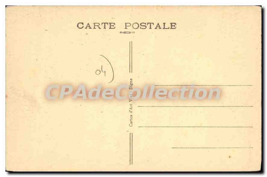 Digne-les-Bains (B.-A.) — Le Monument aux Morts pour la France — Edit. Vial - Digne — Verso