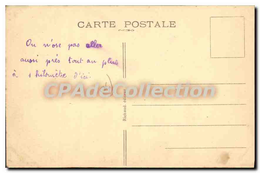 CPA Les Alpes Pittoresques Frontiere d'Italie Lac de la Madeleine Le Refuge et la Maison Internation — Rückseite