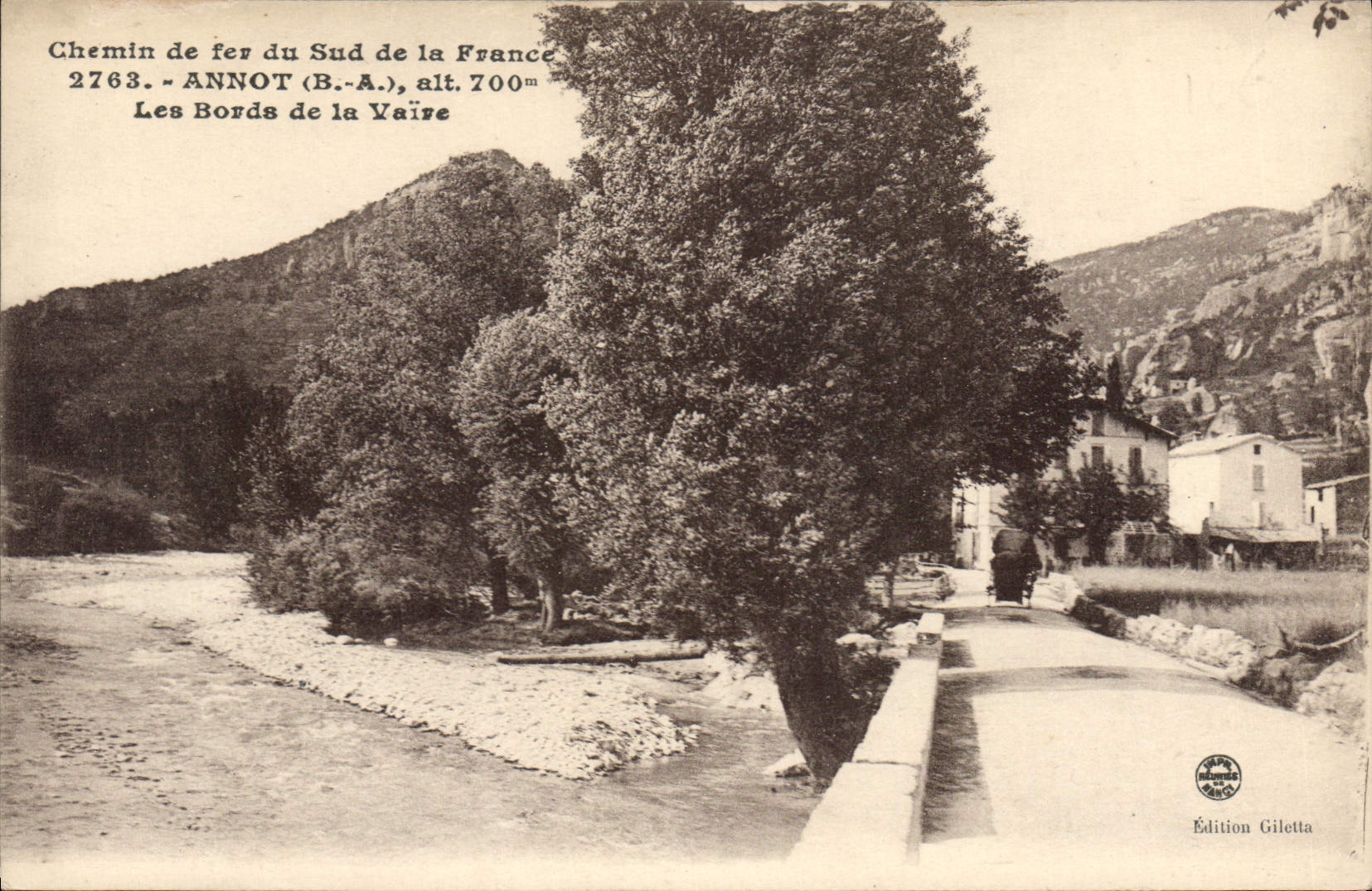 Les Bords de la Vaire — Annot (B.-A.), alt. 700m — Édition Giletta, n° 2763