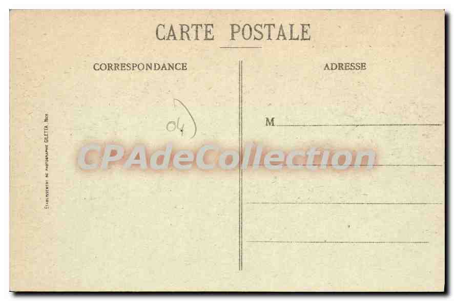 Les Bords de la Vaire — Annot (B.-A.), alt. 700m — Édition Giletta, n° 2763 — Rückseite