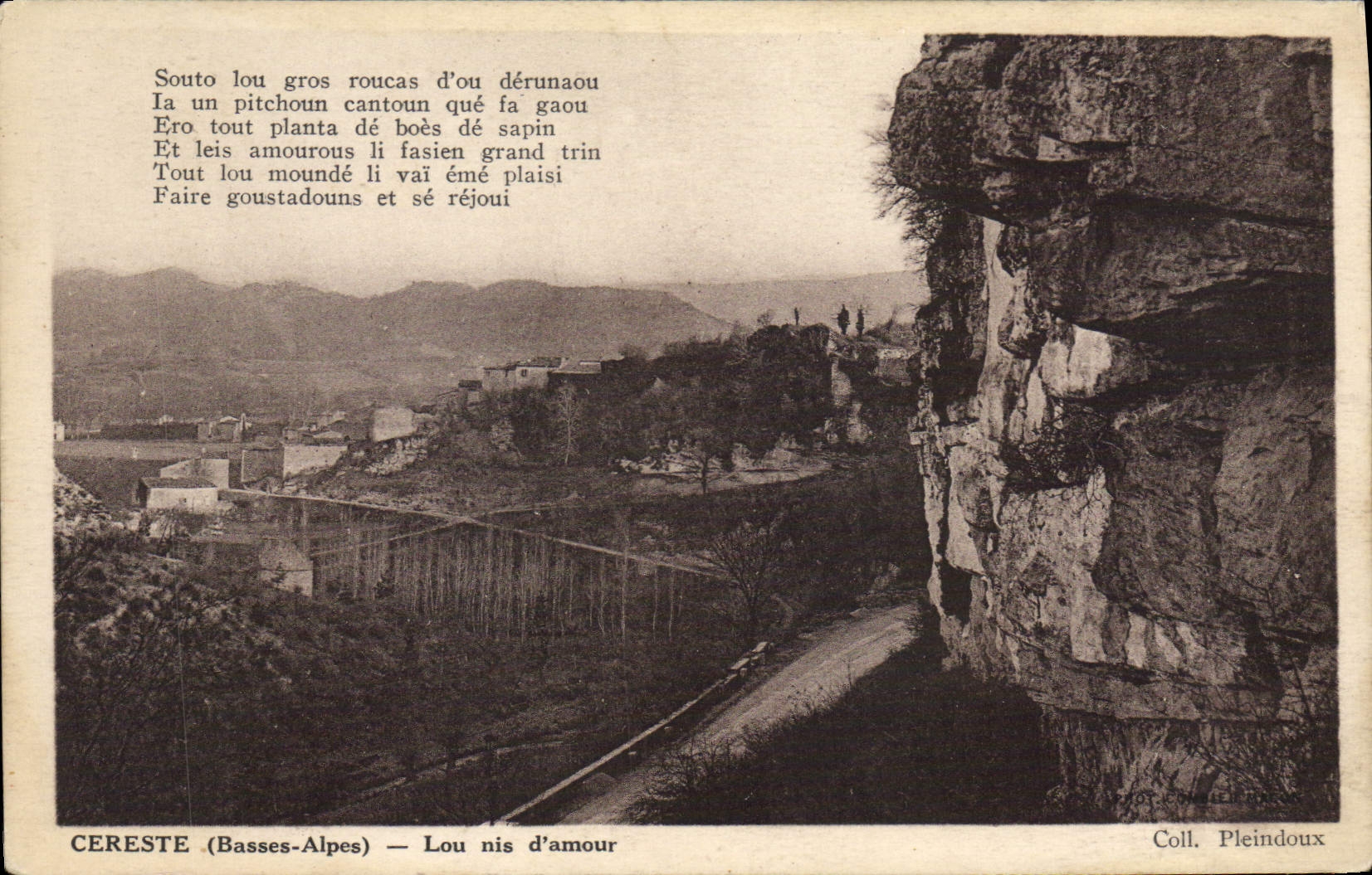 CERESTE (Basses-Alpes) — Lou nis d'amour — Coll. Pleindoux
