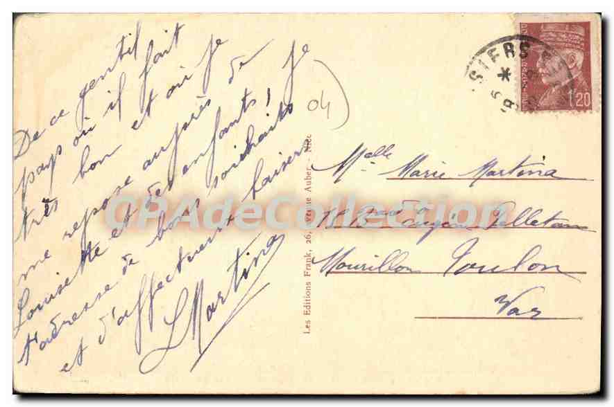 Jausiers (B.-A.) — Vue générale — Les Éditions Frap, n°9 — Rückseite