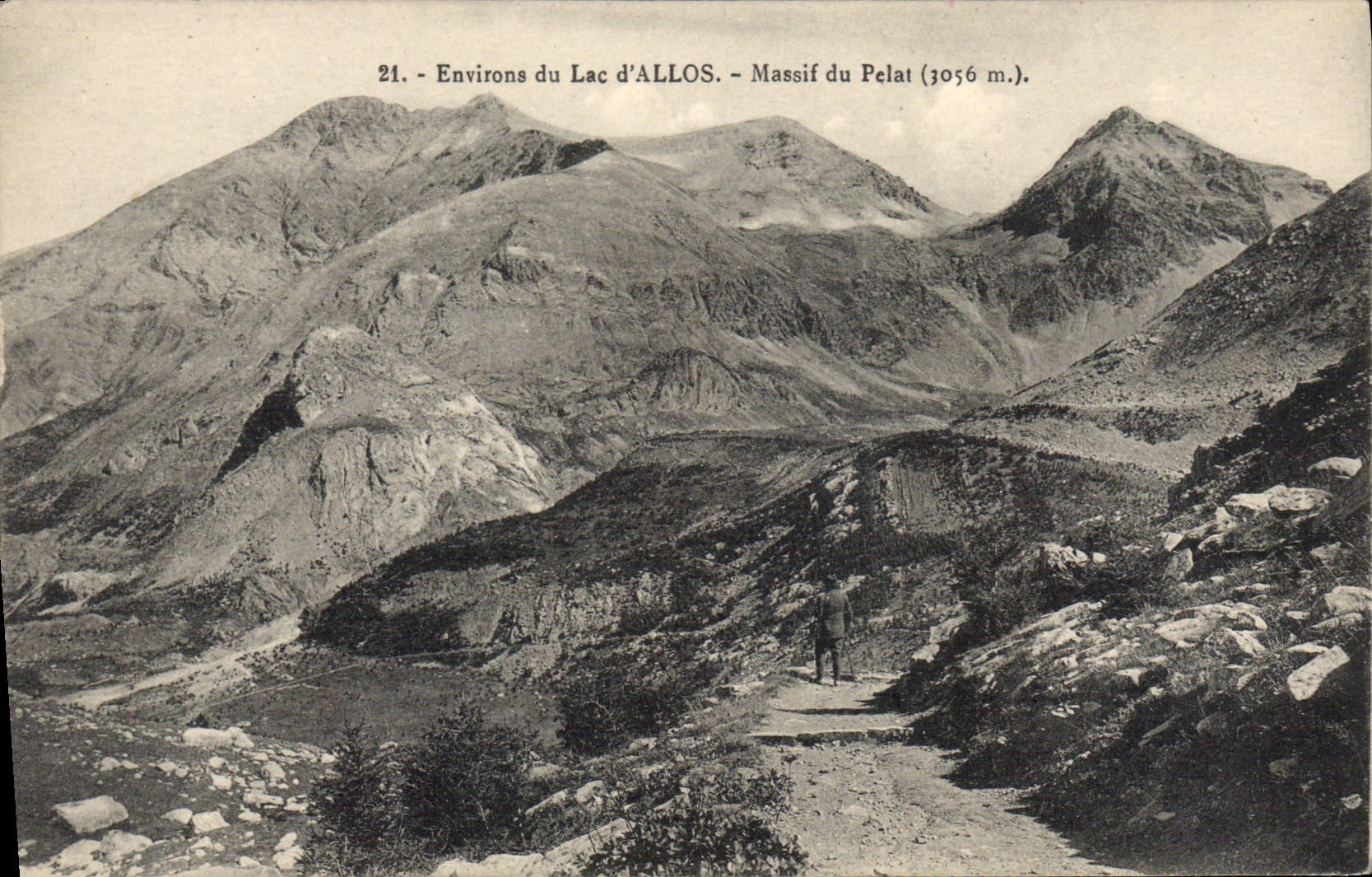 Environs du Lac d'ALLOS - Massif du Pelat (3056 m.) — Carte postale n°21