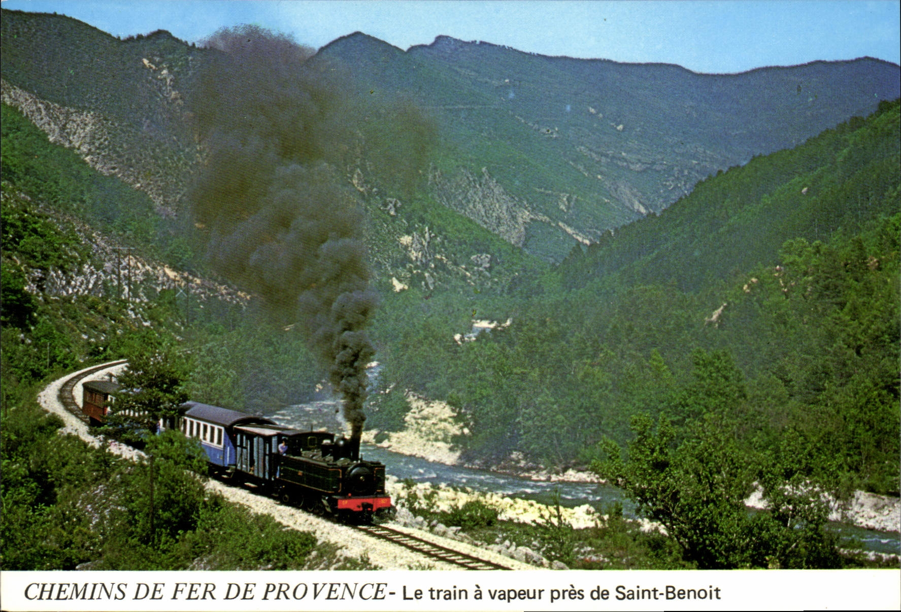 Train à vapeur près de Saint-Benoit — Chemins de Fer de Provence — éditeur A 126