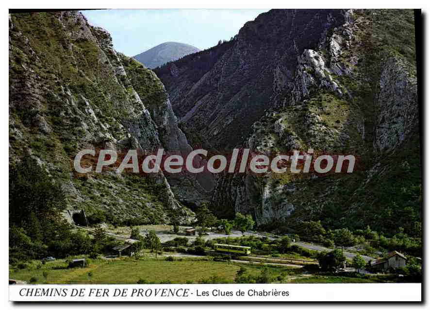 Les Clues de Chabrières — Chemins de Fer de Provence — éditeur NELA FILMS, Monaco, n° A104
