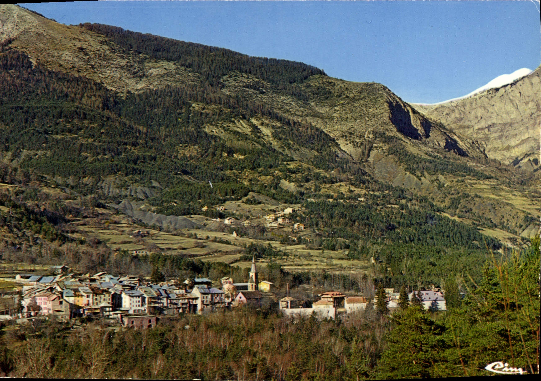 Beaubezer (Alpes-de-Haute-Provence) — Vue générale — Quartier Chaussegros, sommet de l’Autapie — éditeur Combléry Imprimeur