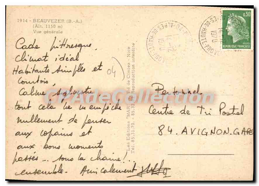 Beaubezer (B.-A.) — Vue générale — Les Éditions 'MAR' n°85.32 — Reverso