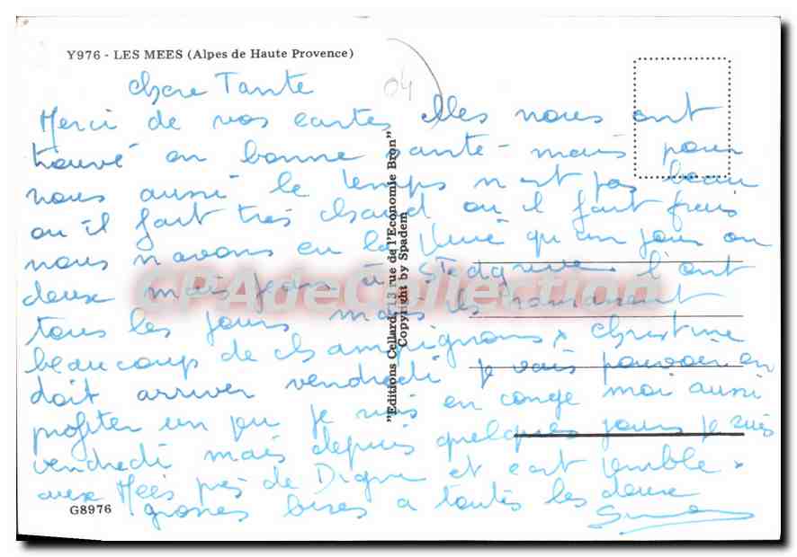les MÉES — vue panoramique — Éditions Cellard — Rückseite