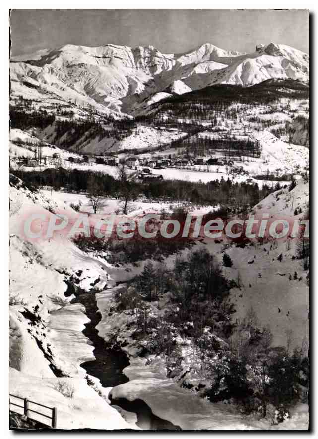 Allos (Basses-Alpes) — Le Verdon, le village et au loin, Roche-Cline (2418 m) — Ed. Photoguy, Boulevard Gambetta, Nice