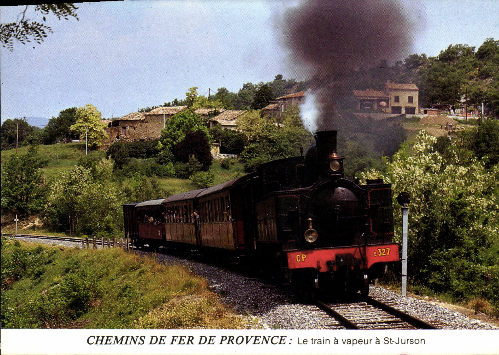 Train à vapeur à St-Jurson — Chemins de Fer de Provence — Photo J. Chaussard