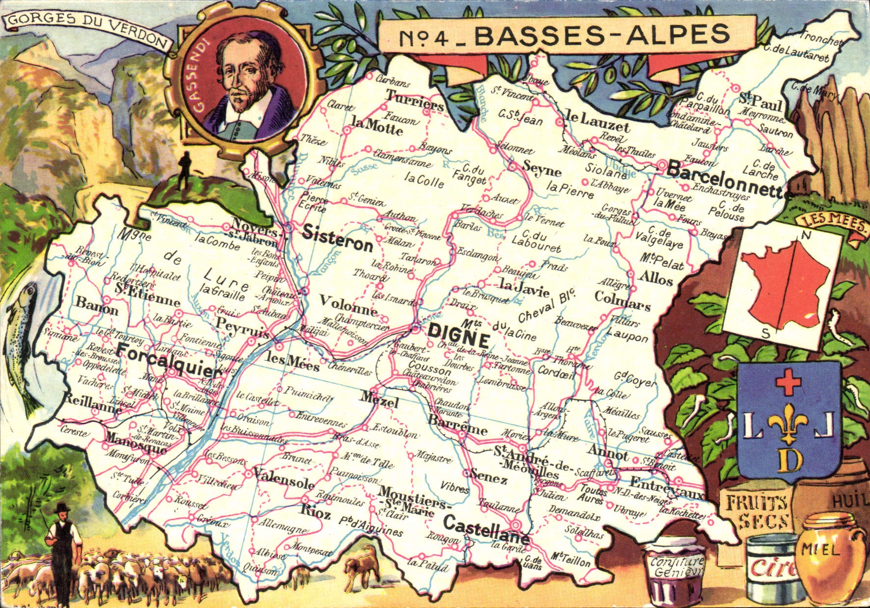 Basses-Alpes — N°4 — Éditeur Blondel-Lamourette, Paris 1943