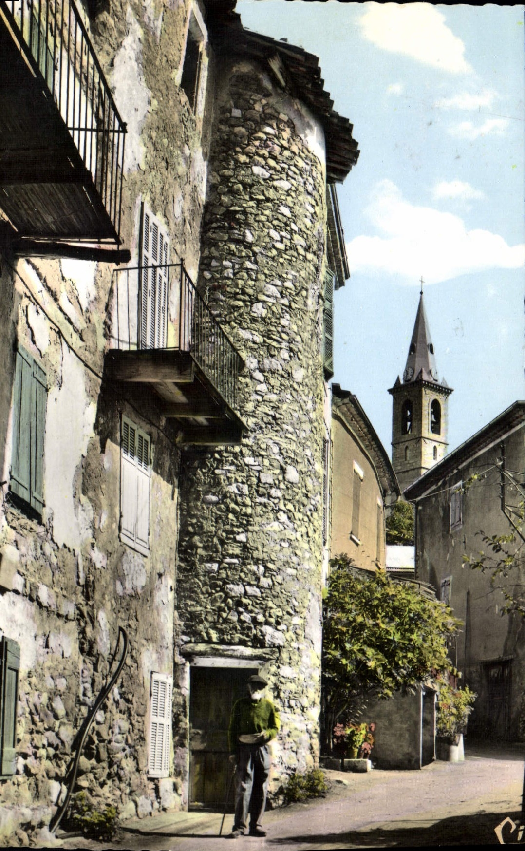 TURRIERS (04) - Un coin pittoresque du village — COMBIER IMPRIMEUR-MACON (71. S.A.L.)