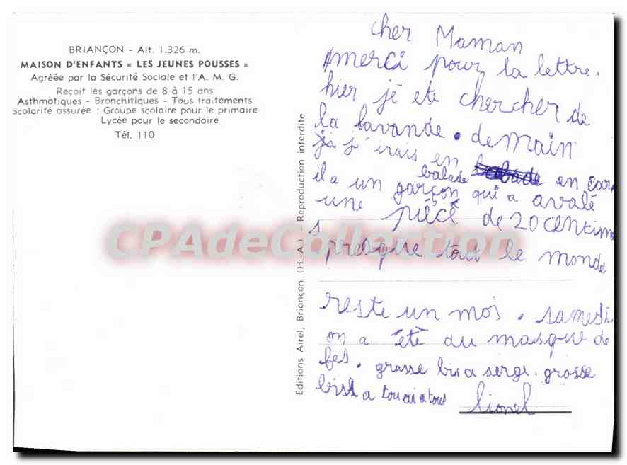 Briançon — Die Jungen Triebchen — Éditions Airel, Briançon — Rückseite
