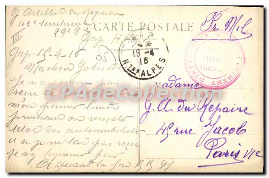 Notre-Dame du Laus, près GAP — éditeur H. Gane, Gap, n° 533 — Verso