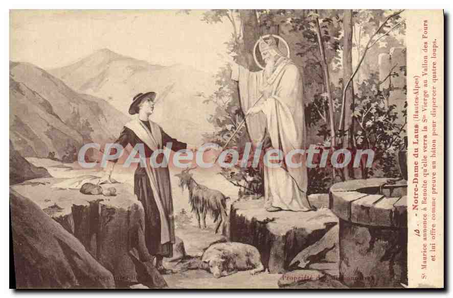 CPA Notre Dame du Laus Hautes Alpes St Murice annonce a Benoite qu'elle verra la Ste Vierge au Vallo