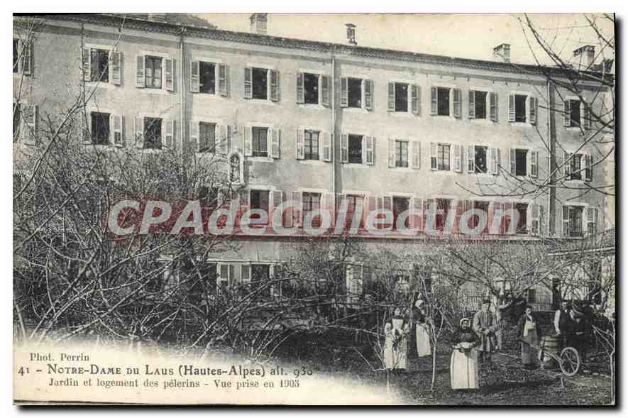 Notre-Dame du Lau (Hautes-Alpes) — Jardin et logement des pèlerins — Phot. Perrin, n° 41