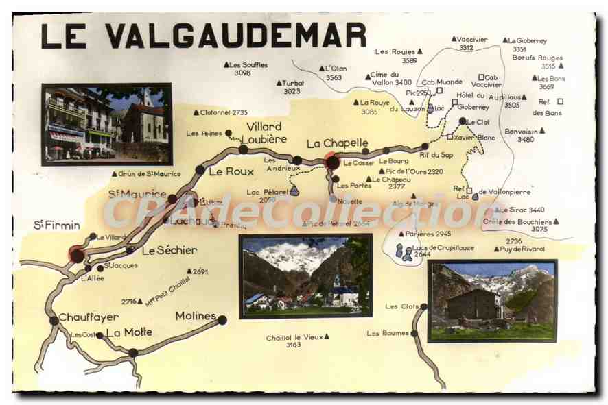 Der Valgaudemar — topografische Ansichtskarte — ABEIL, GAP, Nr. 3703