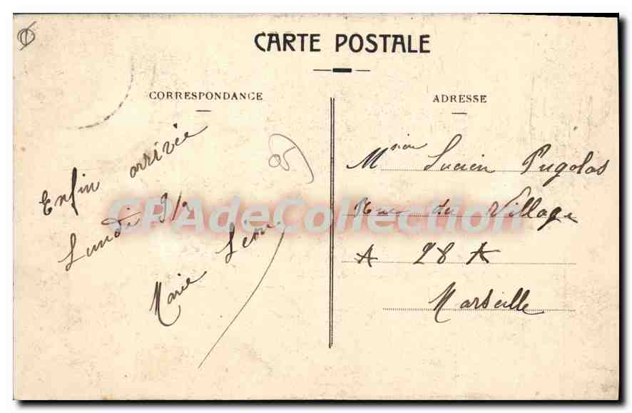 Embrun (870 mètres) — Vue Générale, Pic de Méalle (2.420 mètres) en arrière-plan — Éditeur E.Q. — Achterkant