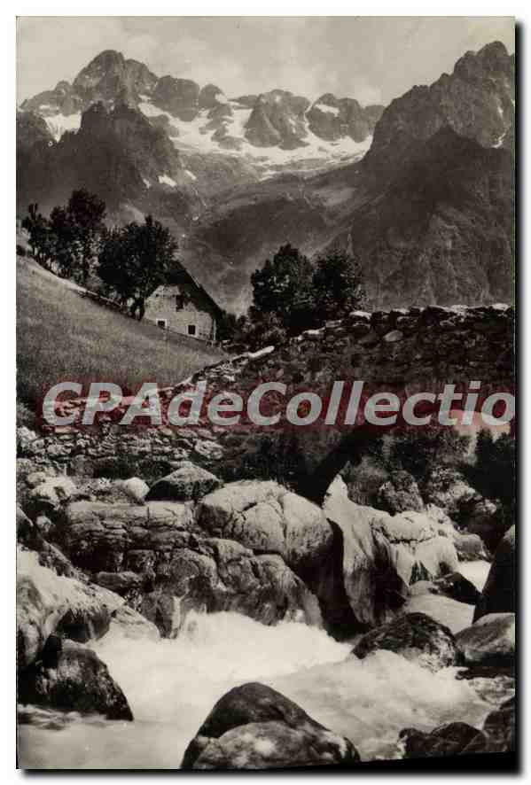 La Chapelle-en-Valgaudemar — Altes Torbrücke und der Olan (3563 m.) — Edition S.S.I. Paris