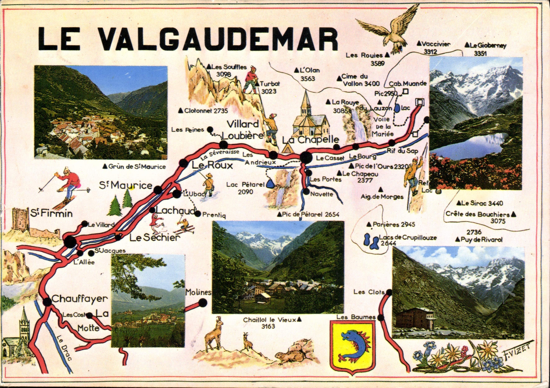 Le Valgaudemar — Carte touristique — Éditions des Alpes - GAP, n° T.616